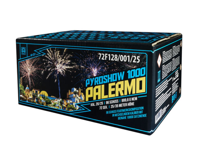 Feuerwerk bestellen ~ Pyroshow 1000-A Palermo 96-Schuss-Feuerwerkverbund