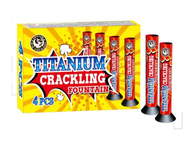 Silvester ~ Titanium Crackling Fontänen 4er Pack
