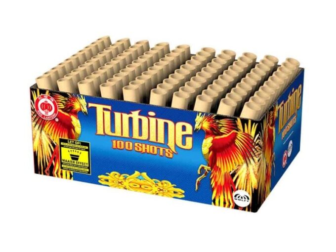 Silvester ~ Turbine 100-Schuss-Feuerwerkverbund (Stahlkäfig)